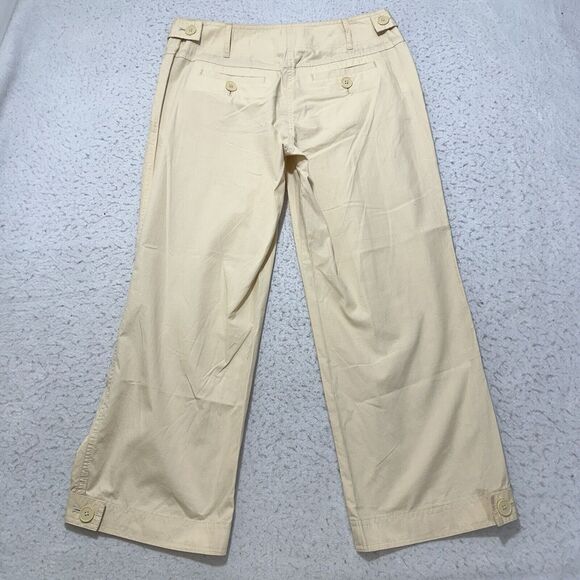 Ann Taylor LOFT Women's 6 (30x25) Capri Flat Front Pants Lightweight Cream - Picture 6 of 12